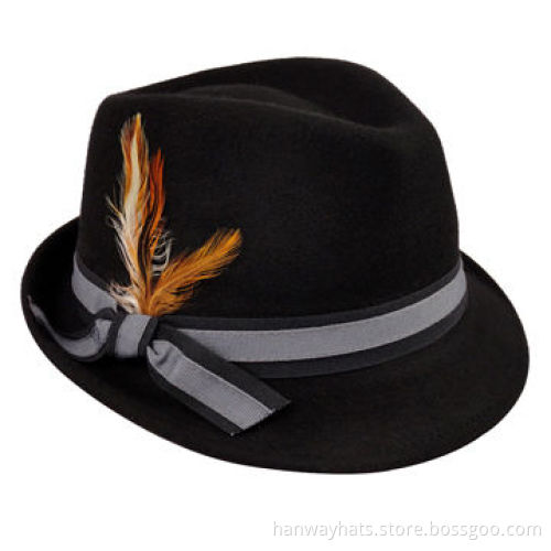 Women's Black Felt Fedora